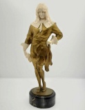 Rudolf Marcuse (1878-1929) Gilt Bronze & Ivory Statue 