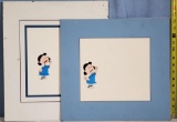 2 Original Peanuts Animation Cel Art of Lucy