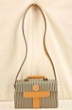 Authentic Vintage Fendi Penguin Striped Kelly Convertible Bag with COA