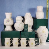 Irish Belleek Fine Porcelain Display Accent Pieces with Original Boxes