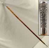 Sterling Silver Handle & Tip Walking Stick / Cane