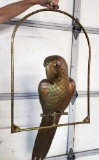 BiggerThan Life Brass & Copper Parrot On Perch