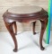 Asian Rosewood And Marble Low Round Stand