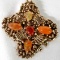 Julio De Diego (1900-1979) 14K Yellow Gold & 5 Jelly Opal Cabochons Pendent