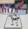 3 Autographed Photo Prints by NHL Greats Orr, Hull, Lindros, Kariya, Jagr, & Bure