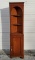 Narrow Mahogany Bookcase Corner Shelf