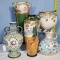 5 Nippon Porcelain Vases, Some As Is