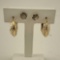 2 Pair 14K Yellow & White Gold Earrings