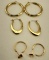 3 Pair of 14K Yellow Gold Hoop Earrings
