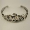 Kabana Fine Jewelry Sterling Silver 5 Bears Cuff Bracelet