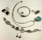 Lot Of Sterling Silver Sea Creatures Jewelry