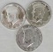 3 Variety Proof/ UNC Kennedy 1964 Silver Half Dollars