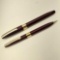 1960s Sheaffer PFM III Fountain Pen In Burgundy With 14K Gold Nib & Matching Pencil Set