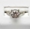 Gorgeous Vintage 1 Carat Solitaire Diamond Ring Set in 14k White Gold