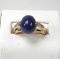 14k Gold Ring with Lapis and Blue Synthetic Stones