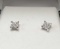 10k White Gold Diamond Stud Earrings