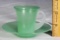 Signed Steuben Jade and Alabaster Art Glass Demitasse Cup and Saucer