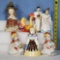 Tray Lot of Mid-Century Figurines with Hull, Cordey, Clemson, and Holt Howard