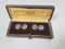 Pair Antique Moonstone Set in 14k Gold Cufflinks in Orig. Box