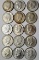 15 Kennedy 40% Silver Half Dollars, 1965-1969-D