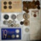 Tray Lot of US Coinage with Morgan Dollar, Misc Silver, Buffalo Nickels, Wheat Cents and More