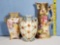 Nippon Porcelain Pitcher and Two Vases