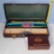 Vintage Mah Jongg Set and The Game Keeper Collection Double 9 Dominoes in Executive Box