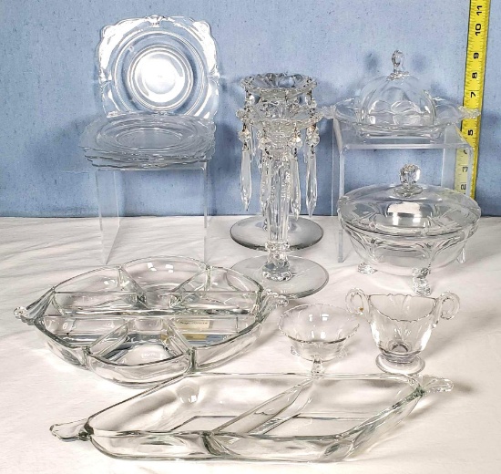 Heisey Queen Ann and Related Glass Serving Pcs