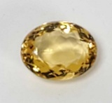 3.63 ct Oval Brilliant Cut Natural Golden Beryl Loose Stone w/ Appraisal