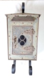 Antique Arts & Crafts Steel Wall Hung Mail Box with Locking Door