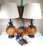 Set of 3 Mid Century Lights