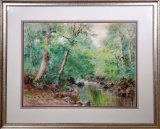 DF Wentworth Watercolor Still Stream Landscape Painting