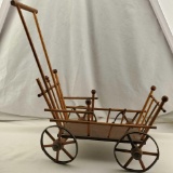 Antique Ball & Stick Toy Doll Carriage