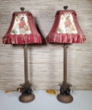 Pair of Composite Lamps w/ See, Hear, Speak No Evil Monkeys