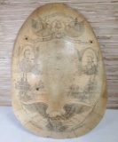 Vintage Patriotic Scrimshaw on Faux Turtle Shell