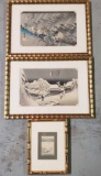 Lot Of 3 Framed Japanese Woodblock Prints