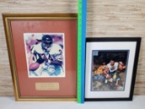 2 Framed Autographed Chicago Bears Walter Payton Color Print Photographs - 1 w/ Coa
