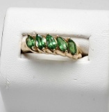 14k Gold Emerald Marquis Ring