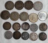 9 Silver Canadian Dimes and 10 Silver Half Dimes