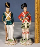 2 Italy Porcelain Guard Figurines