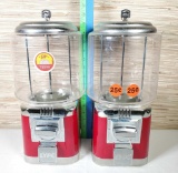 2 Counter Top Gumball Vending Machines with Keys