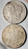 2 Morgan Silver Dollars - 1885-O and 1888-O