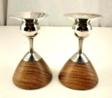 Kaj Blomqvist, Pair of Candlesticks Signed KB, 916 silver, 1964 Kultakeskus Oy Hameenlinna Finland