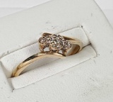 10k Gold Promise Ring with Diamonds