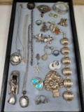 Tray Lot of Sterling Silver Jewelry