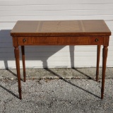 Fine Parquetry Inlay Game Table with Interchangeable Game Tops in the Federal Style