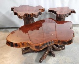 Set of Vintage Tree Trunk Base Tables