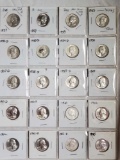 20 UNC, MS and AU Silver Washington Quarters 1953-1963 Inc Hub B Rev Proof Die Varieties