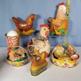 Vintage FP and Pressed Tin Litho Toys and Decorations