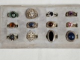 12 Sterling Silver Rings